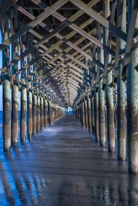 Below Folly Beach Pier The view below the Folly Beach Pier near Charleston, South Carolina