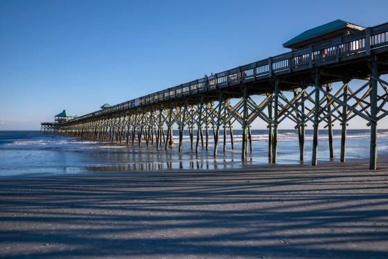 Folly Beach Shadows Shadows at Folly Beach near Charleston, South Carolina