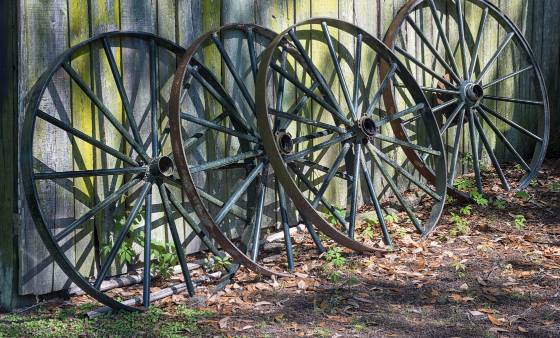 Wagon Wheels Wagon Wheels at at Middleton Place near Charleston, South Carolina