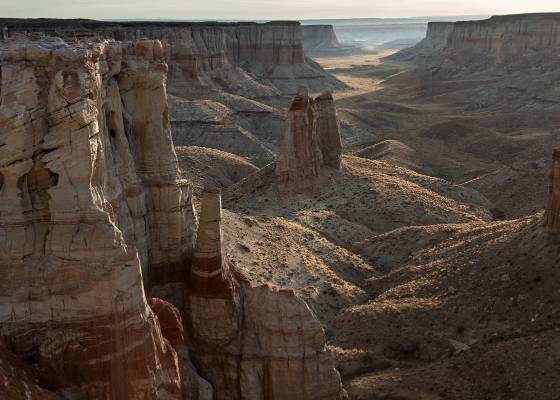 Looking Downstream at Dawn 5 Coal Mine Canyon in the Navajo Nation, Arizona