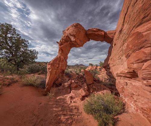 High Heel Arch Sunset 1 High Heel Arch in Coyote Buttes North, Utah seen after its partial collapse