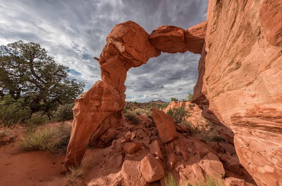 High Heel Arch Sunset 2 High Heel Arch in Coyote Buttes North, Utah seen after its partial collapse