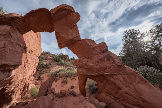 High Heel Arch Sunset 4 High Heel Arch in Coyote Buttes North, Utah seen after its partial collapse