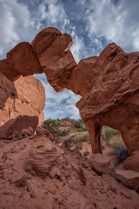 High Heel Arch Sunset 6 High Heel Arch in Coyote Buttes North, Utah seen after its partial collapse