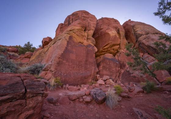 Maze Petroglyph Setting 1 The Maze petroglyph just outside the Coyote Buttes North permit area
