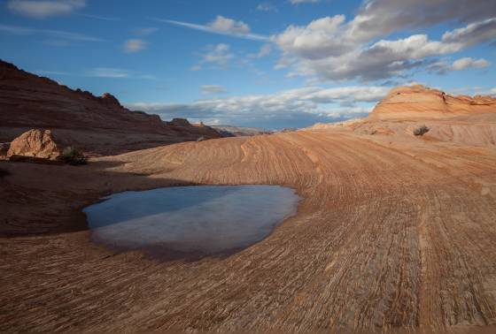 Icy Pool Water Ppool near The Second Wave in Coyote Buttes North, Arizona