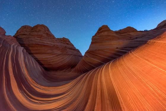 Starry Night Delight Stars over The Wave in Coyote Buttes North, Arizona