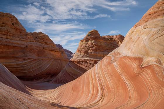 Late afternoon at The Wave The view west from The Wave in Coyote Buttes North, Arizona