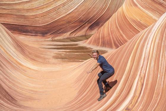 Surfin The Wave Surfing the Wave in Coyote Buttes North, Arizona
