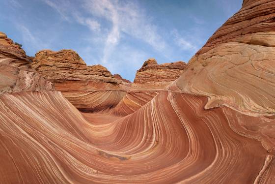 The Classic Wave The view west from The Wave in Coyote Buttes North, Arizona