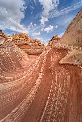 The view from the Wave at 10mm 2 The view west from The Wave in Coyote Buttes North, Arizona