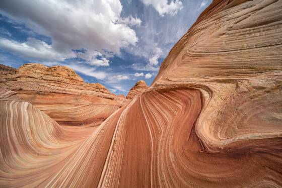 The view from the Wave at 10mm 4 The view west from The Wave in Coyote Buttes North, Arizona