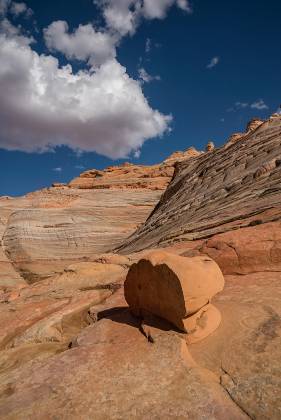 Half a Burger Half a Hamburger Rock near The Wave in Coyote Buttes North, Arizona