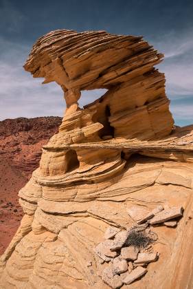 Hourglass Arch 2 Hourglass Arch on Top Rock in Coyote Buttes North, Arizona