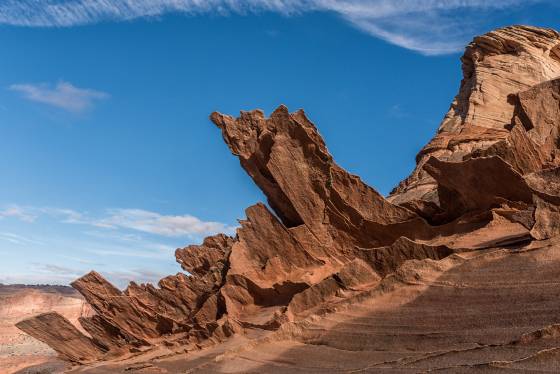 Large slabs of lace rock Lace (fin) rocks on the west side of Coyote Buttes North