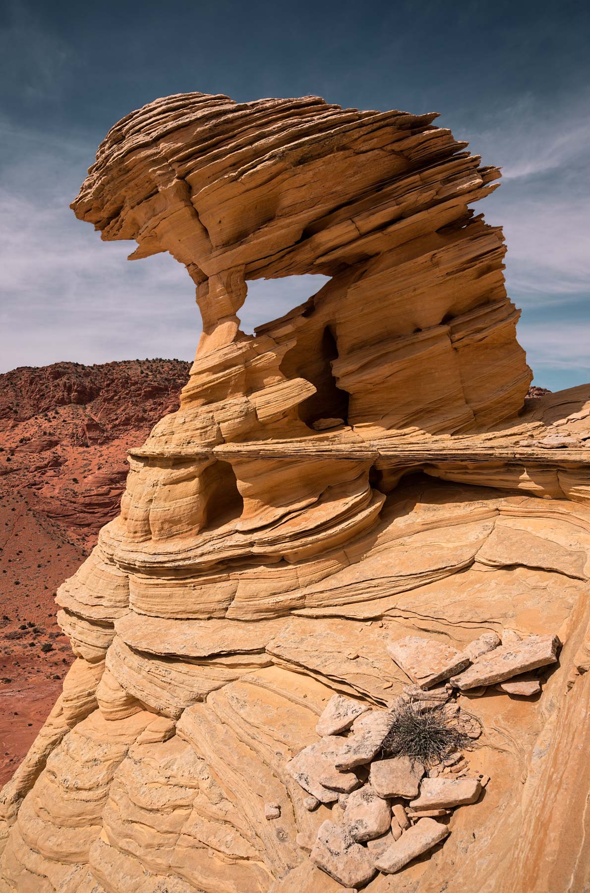 Hourglass Arch on Top Rock in Coyote Buttes North