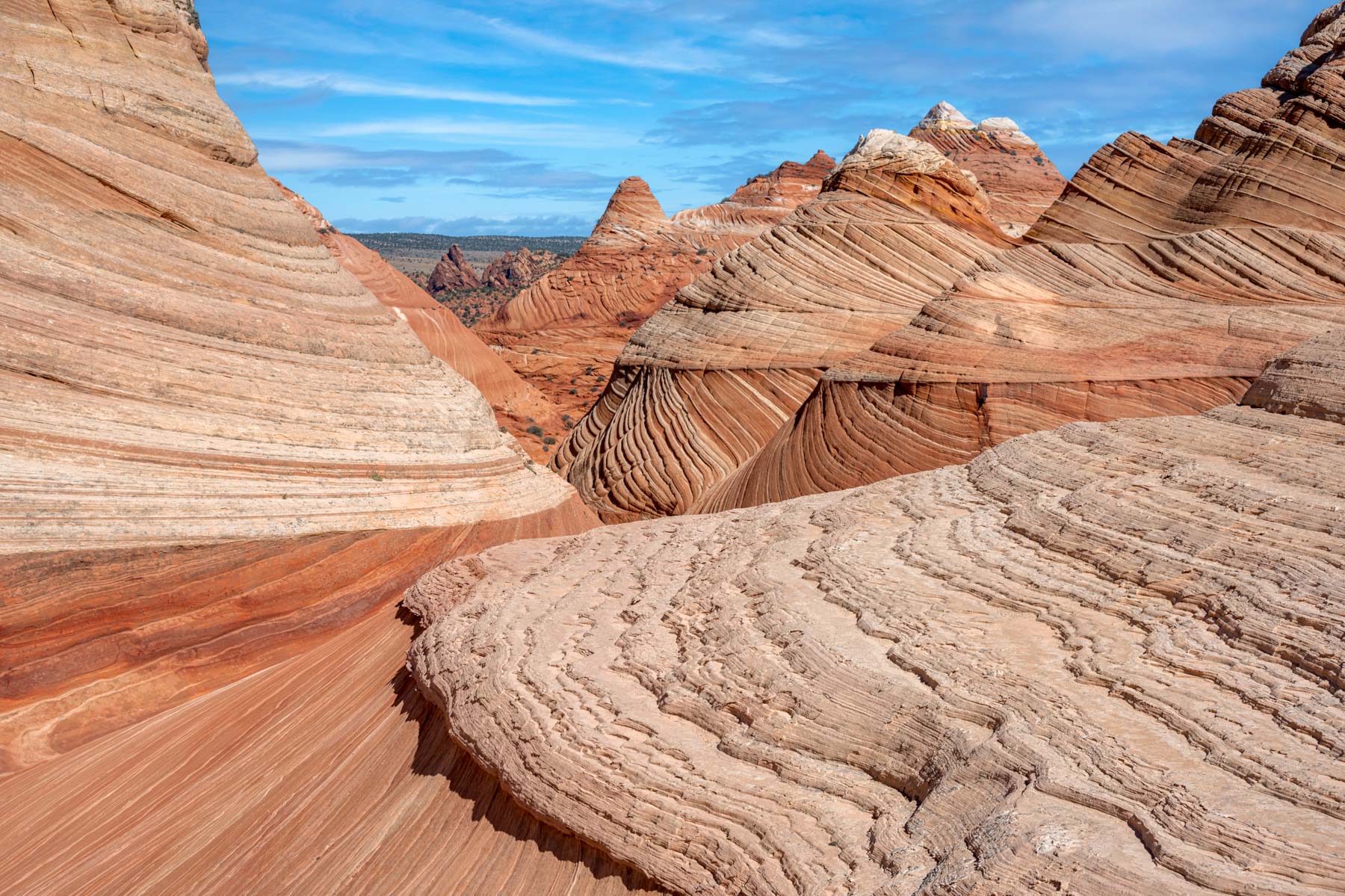 Teepees just west of the Giant Sloth Trackway in Coyote Buttes North, Arizona