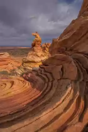 Witches Hat 3 The Witches Hat rock formation in the Cottonwood Cove area of Coyote Buttes South, Arizona