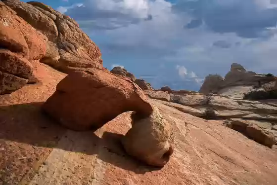 The Hanging Head in Coyote Buttes South Hanging Head rock formation in Coyote Buttes South, Arizona