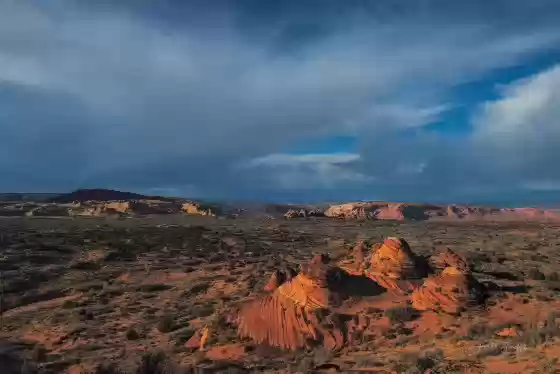Looking North Storm approaching Coyote Buttes South, Arizona