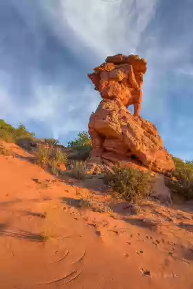 The Hydra at Sunrise 2 The Hydra rock formation in Coyote Buttes South, Arizona