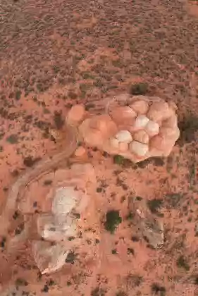 Aerial of The Chess Queen Aerial view of The Chess Queen near the Cottonwood Cove traihead, South Coyote Buttes.