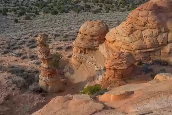 Chess Queen from Above 2 The Chess Queen hoodoo near Coyote Buttes South