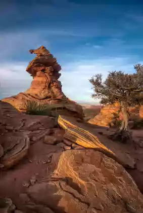 Witches Hat at Sunset The Witches Hat rock formation in Coyote Buttes South, Arizona