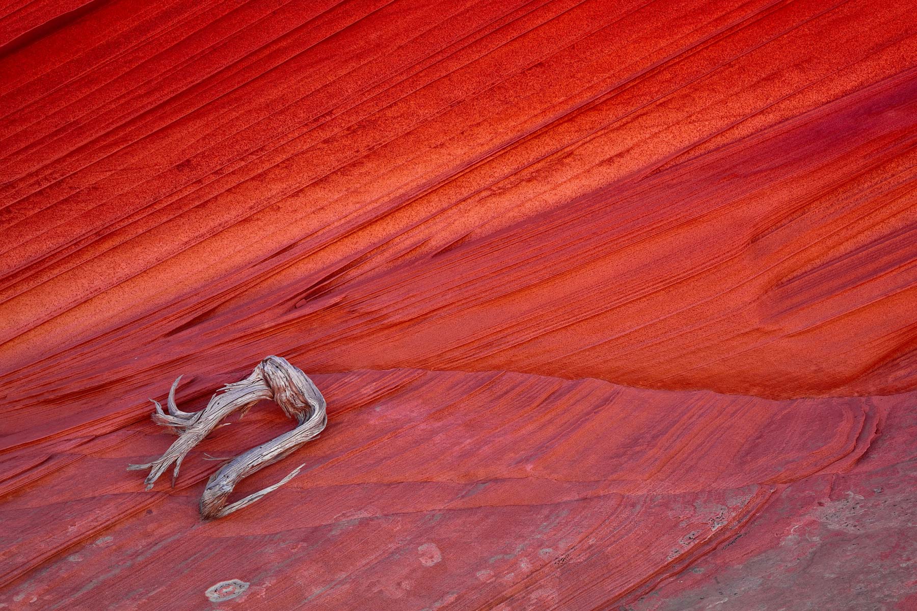 Reflected Red light near Cottonwood Cove