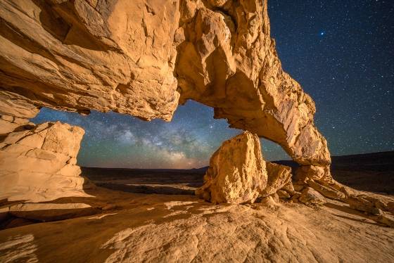 The Milky Way seen through Sunset Arch The Milky Way and Sunset Arch in Grand Staircase Escalante NM