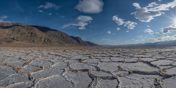 Badwater Sunstar 2 Badwater in Death Valley National Park, California