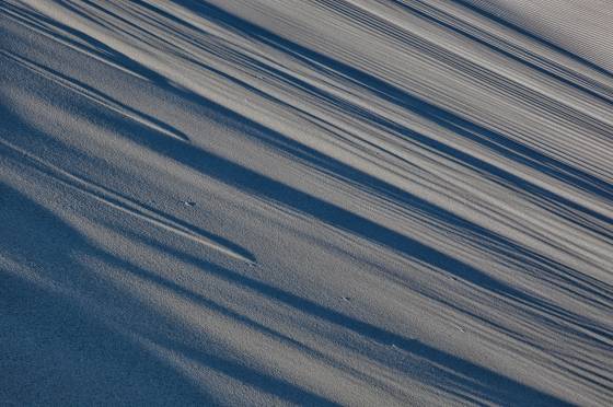 Sand Slides Eureka Dunes in in Death Valley National Park, California