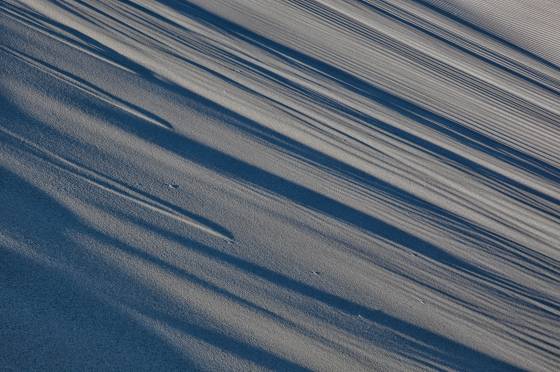 Sand Slides Eureka Dunes in in Death Valley National Park, California