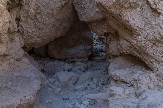 The trail goes through here Golden Canyon in Death Valley National Park, California