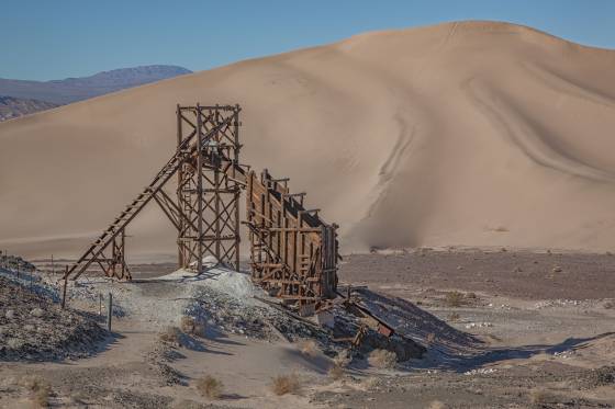 Talc Mine and Dune Talc Mine at Ibex Dunes in Death Valley National Park, California