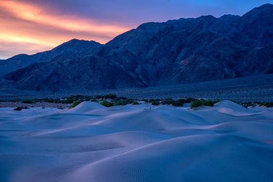 Blue Hour 6 Mesquite Dunes in Death Valley National Park, California