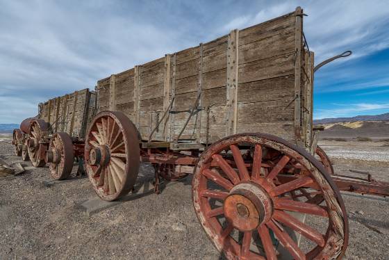 Twenty Mule Team Borax 1 Borac Wagons in Death Valley National Park, California