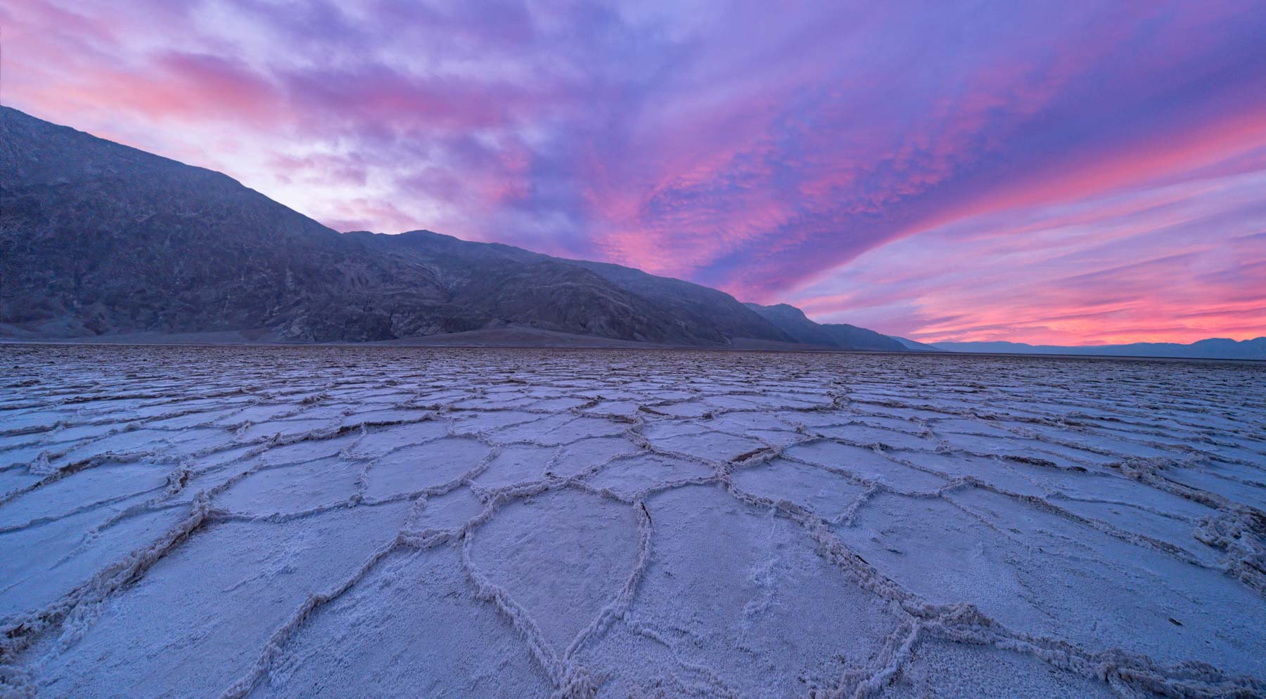 Badwater salt ridges in Death Valley National Park