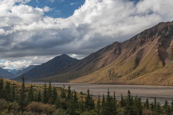 Wide Gravel Bar Wide Gravel Bar in Denali National Park