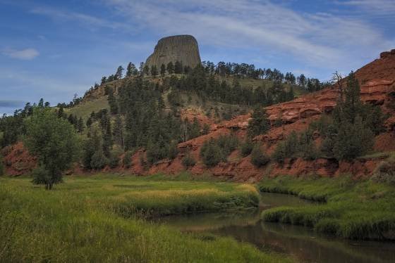 Belle Fourche River 1 A bend in the Belle Fourche River and Devils Tower