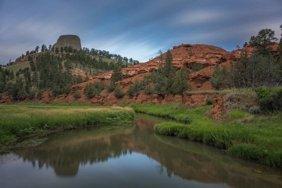 Devils Tower Reflection in Belle Fourche River Devils Tower Reflection in Belle Fourche River