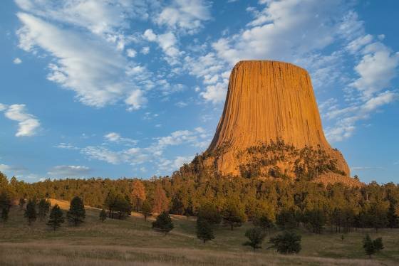 Devils Towers at Sunset Late light on Devils Tower seen from the Joyner Ridge trailhead
