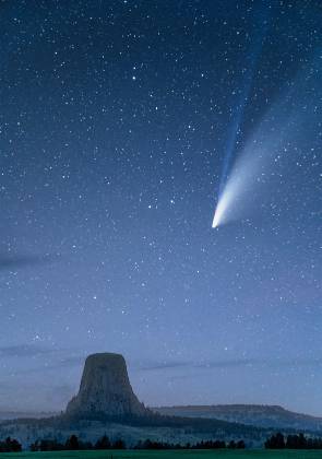 Neowise over Devils Tower Comet Neowise over Devils Tower