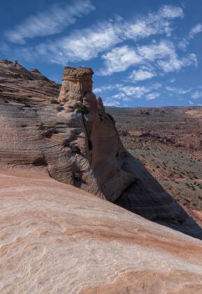 The Dive Steep cliff on West Clark Bench in Utah