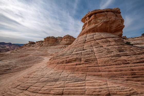 The Wall 1 Sandstone domes on West Clark Bench in Utah