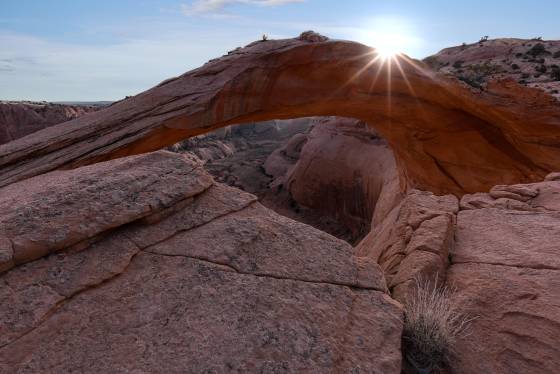 March Sunburst over Eggshell Arch Eggshell Arch, also known as Thanksgiving Arch, in the Navajo Nation, Arizona