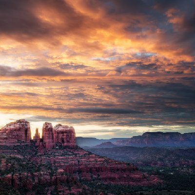 Cathedral Sunset Cathedral Rock under fiery sunset skies in Sedona, AZ