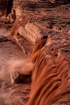 Chocolate Falls Grand Falls, aka Chocolate Falls, in the Navajo Nation, Arizona