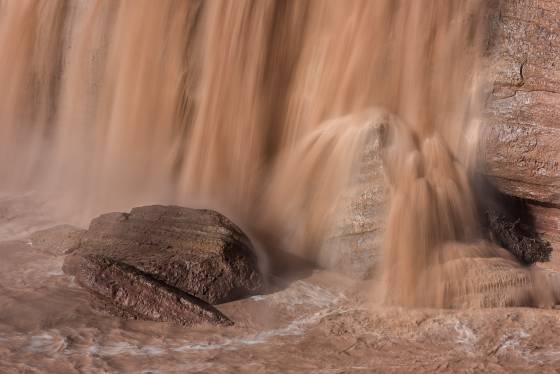 Close Up of Grand Falls 2 Grand Falls, aka Chocolate Falls, in the Navajo Nation, Arizona