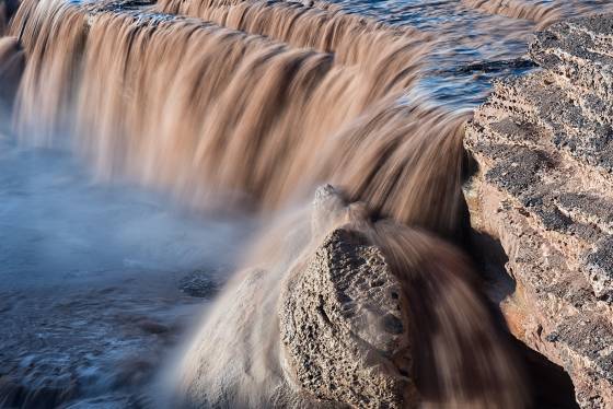 Close Up of Grand Falls 4 Grand Falls, also known as Chocolate Falls, in the Navajo Nation, Arizona